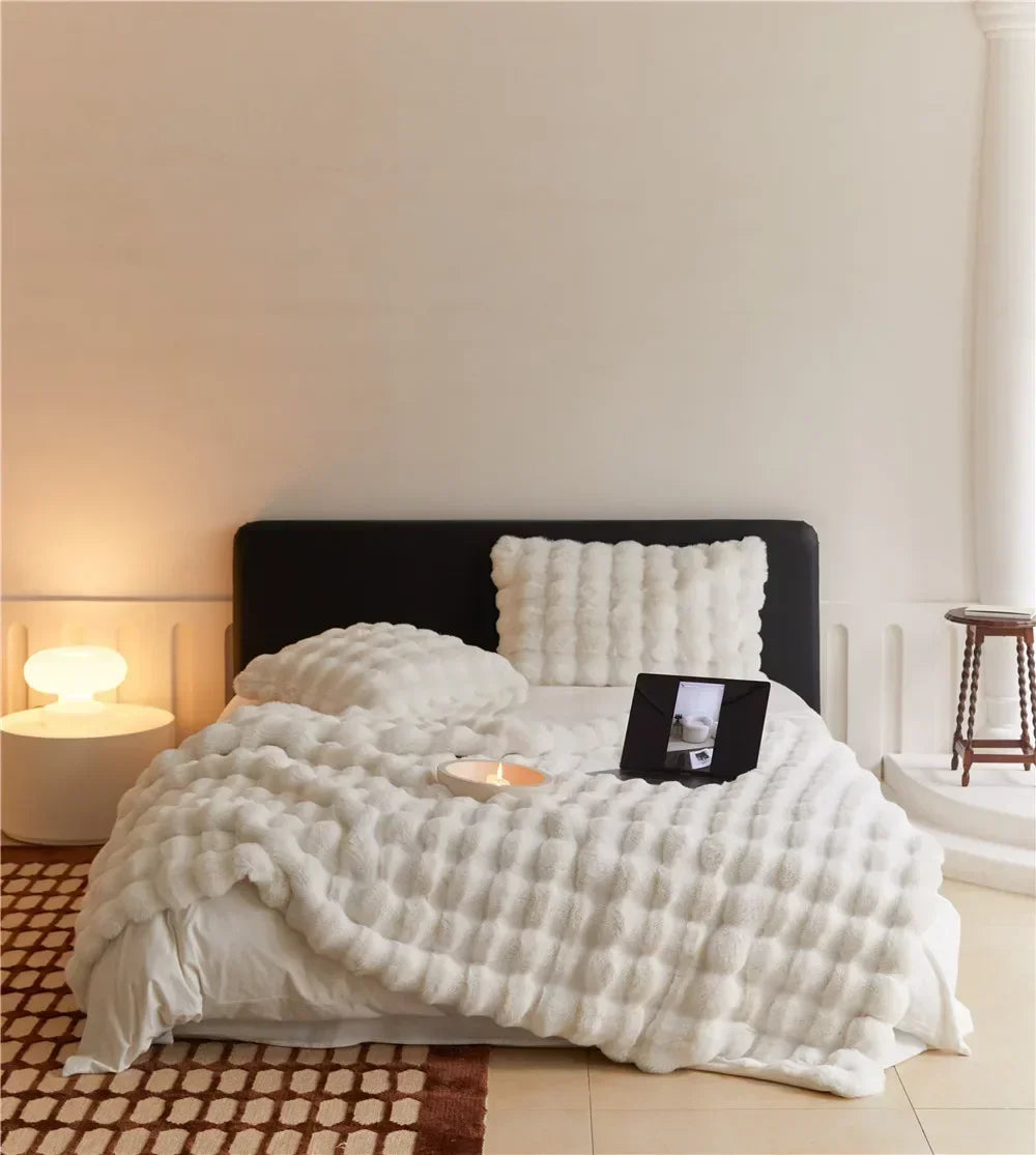 Luxurious Double-Sided Fleece Throw - Atelier Dubois Paris