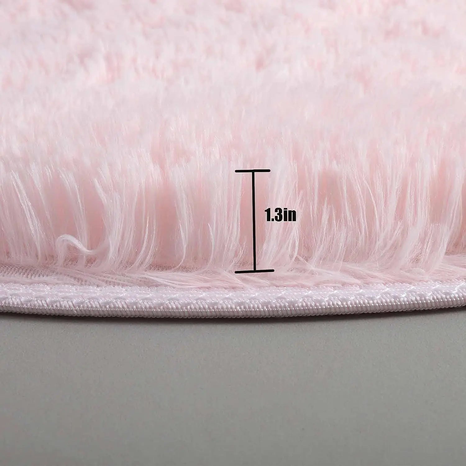 Shaggy Top and Dense Pile Round Floor Rug