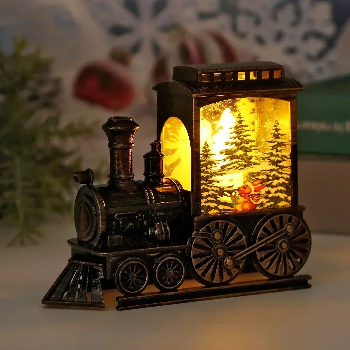 Vintage Style Train Lamp | Charming Christmas Lighting