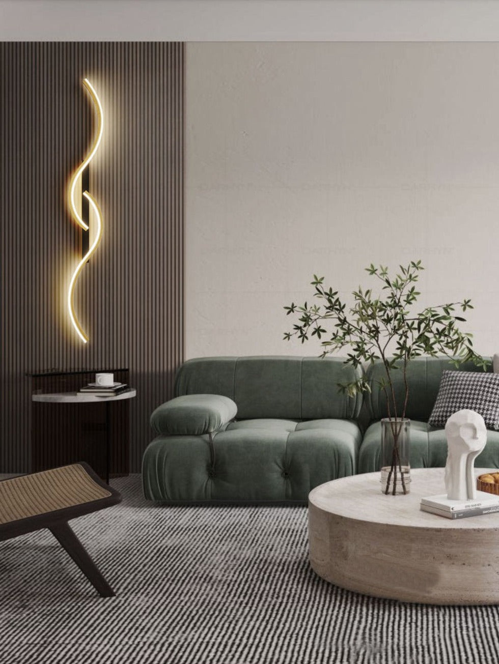Contemporary LED Wall Light | Artistic Linear Wave Design