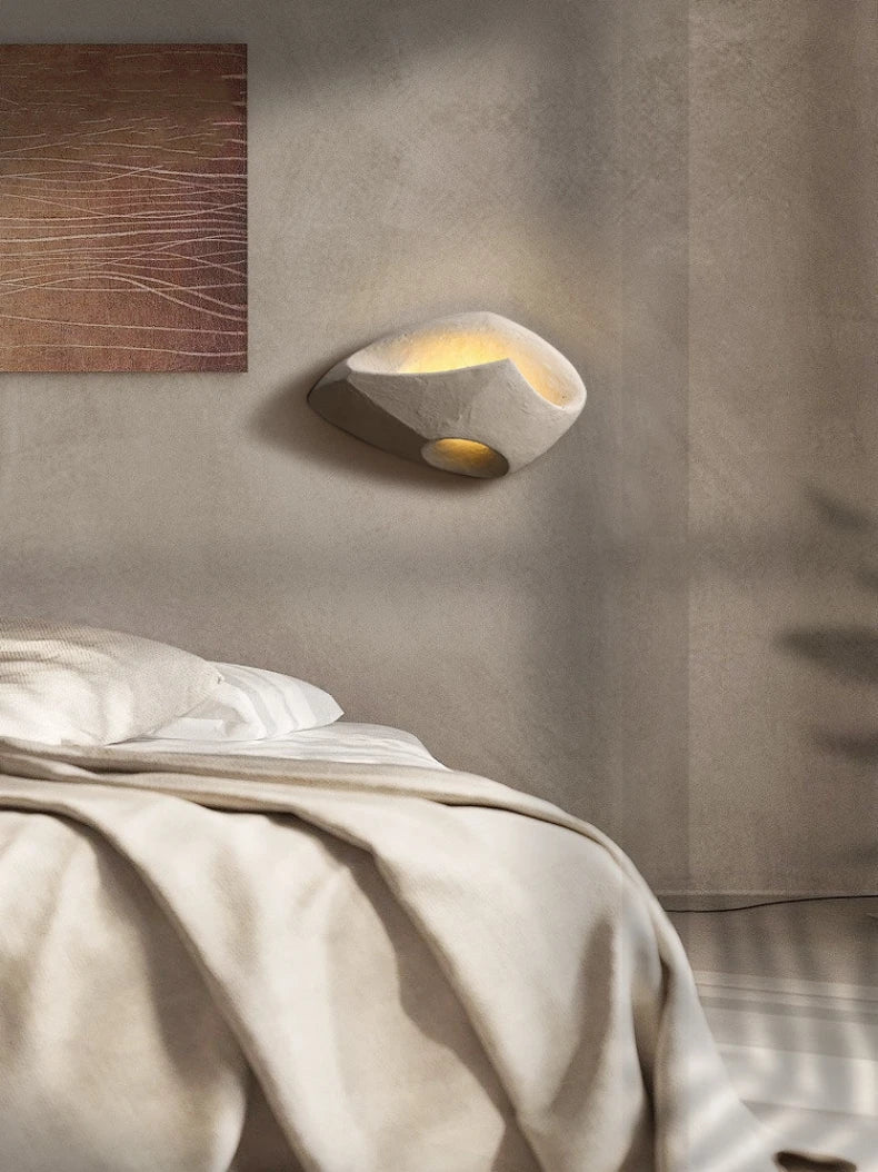 Wabi Sabi Cement Wall Sconce | Minimalist LED Wall Lamp