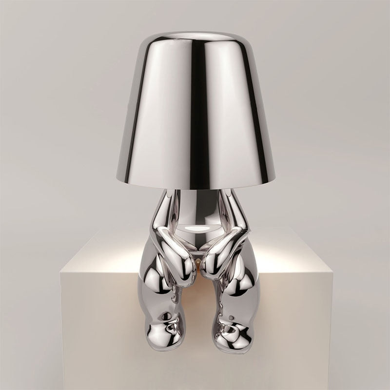 Dimmable Gold & Silver LED Table Lamp