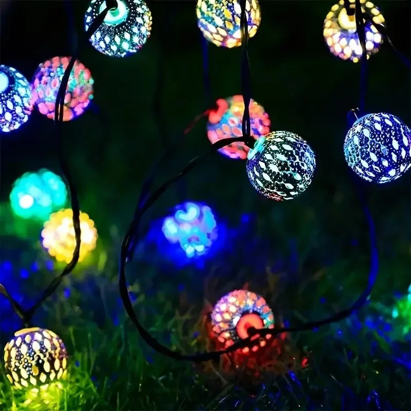 Colour-Changing Moroccan LED Christmas Lights | Multi-Color Garden Lighting