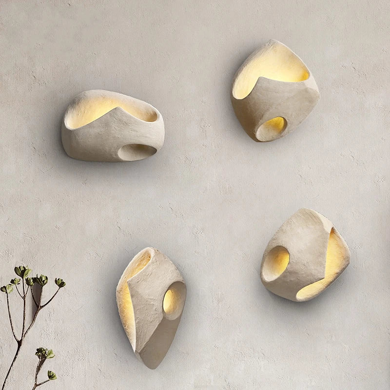 Wabi Sabi Cement Wall Sconce | Minimalist LED Wall Lamp