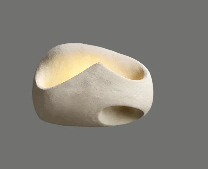 Wabi Sabi Cement Wall Sconce | Minimalist LED Wall Lamp