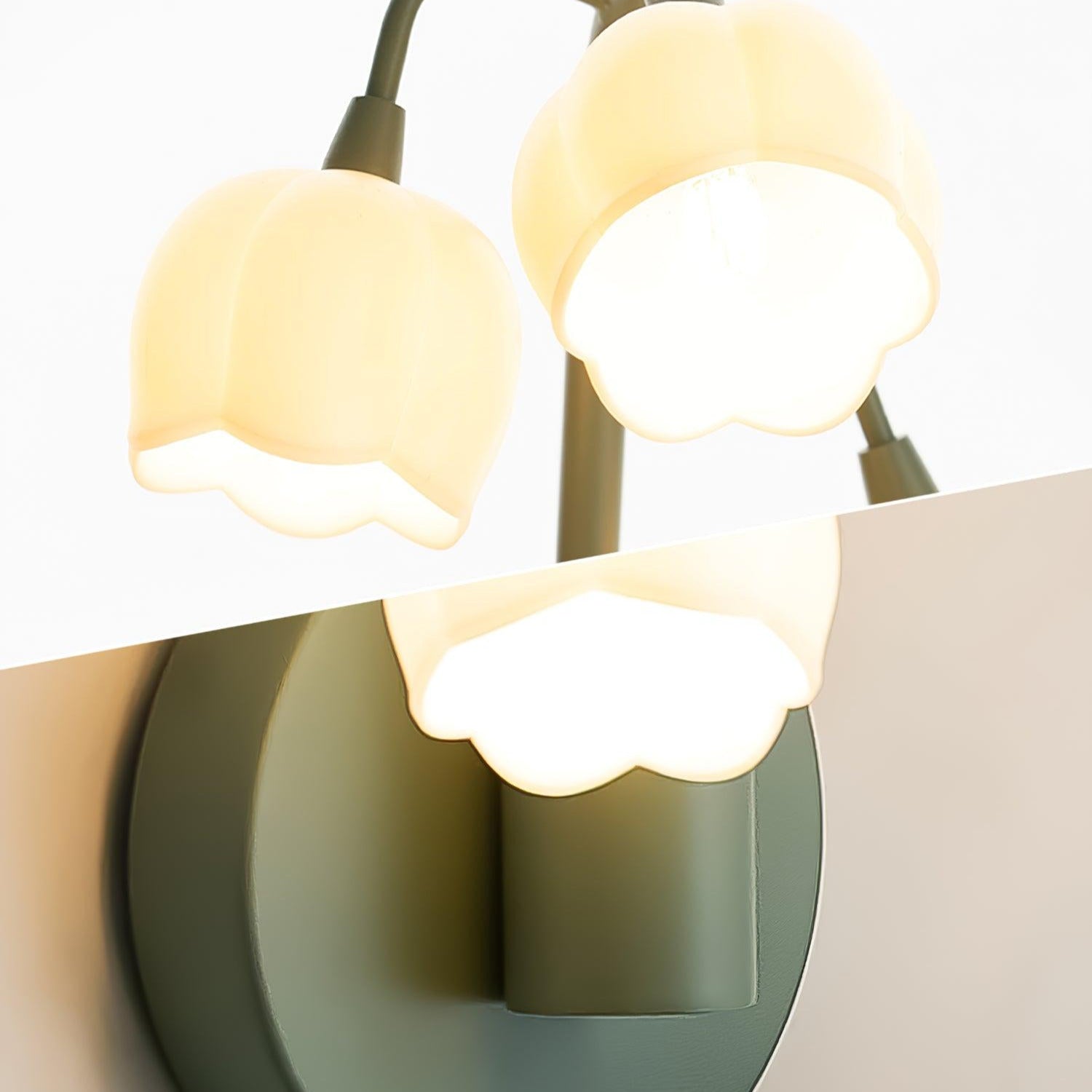 Modern Floral Wall Light – Botanical Design with Soft Natural Lighting