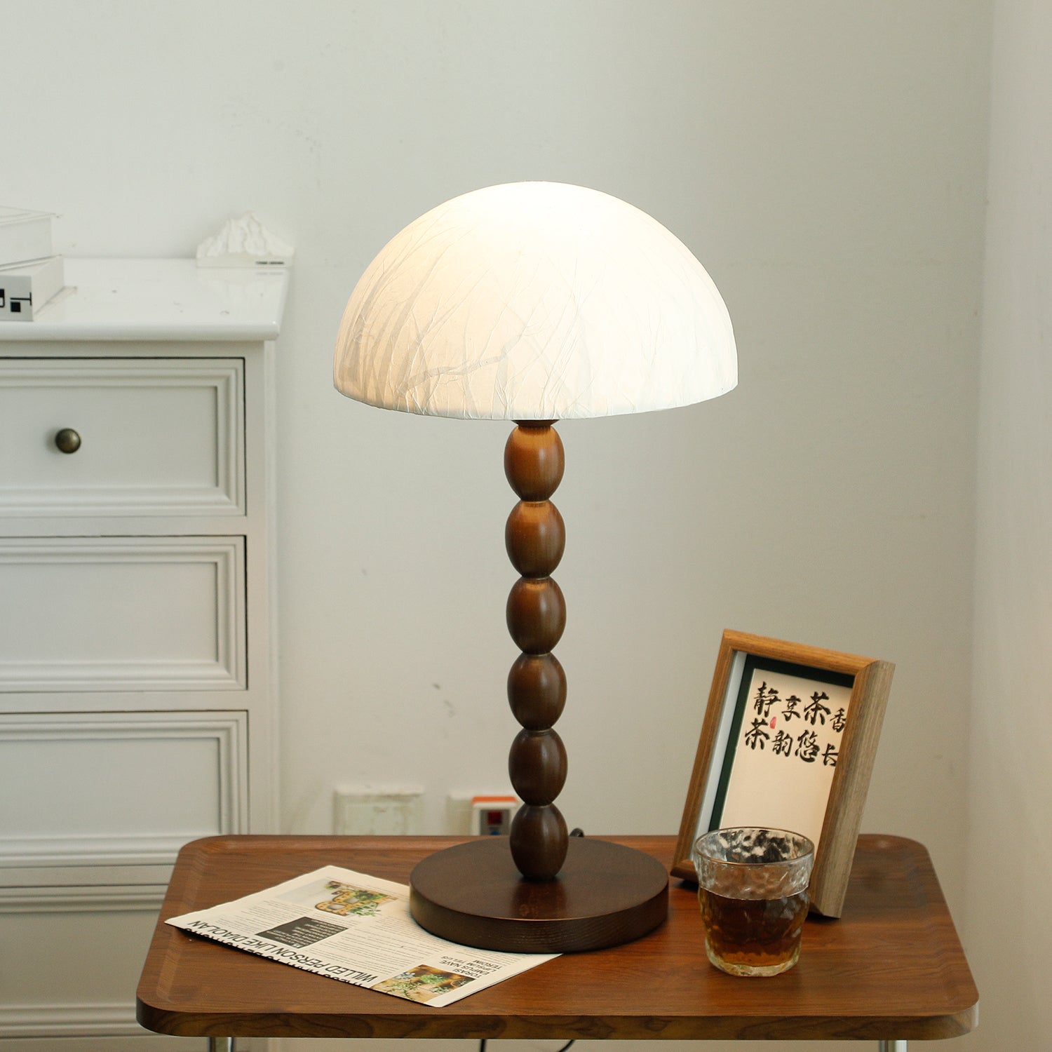 Minimalist Paper Shade Table Lamp