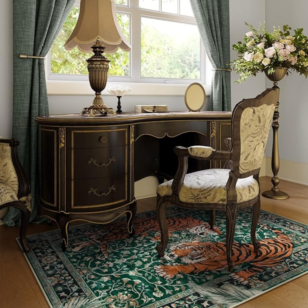 Bold Tiger Print Rug | Tiger Stripe Design with Striking Look