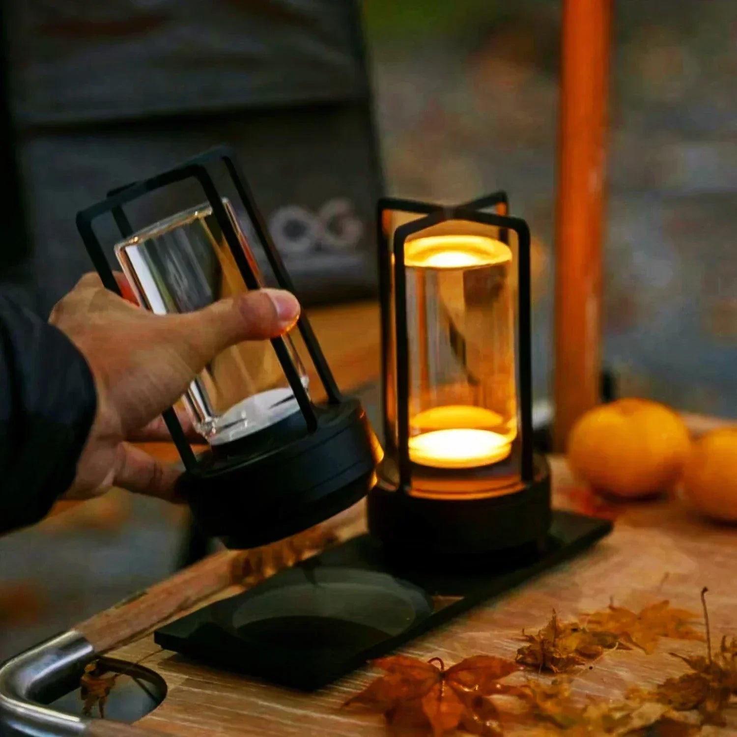 Modern Rechargeable LED Lantern – USB Powered Light for Home & Garden - Atelier Dubois Paris