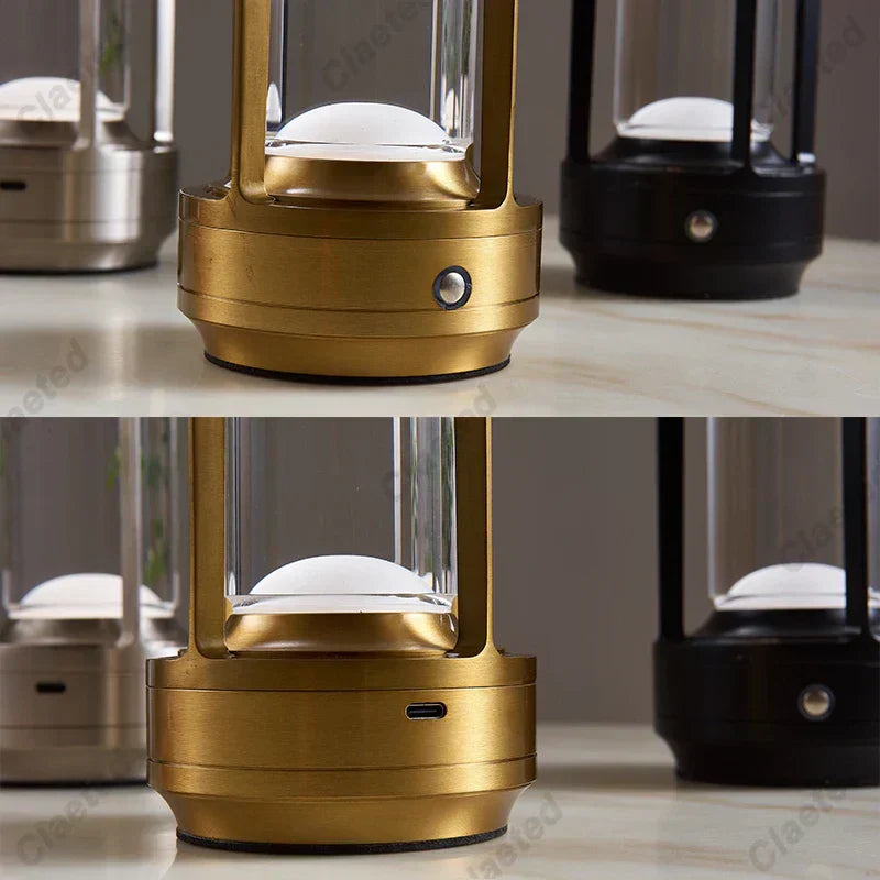 Modern Rechargeable LED Lantern – USB Powered Light for Home & Garden - Atelier Dubois Paris