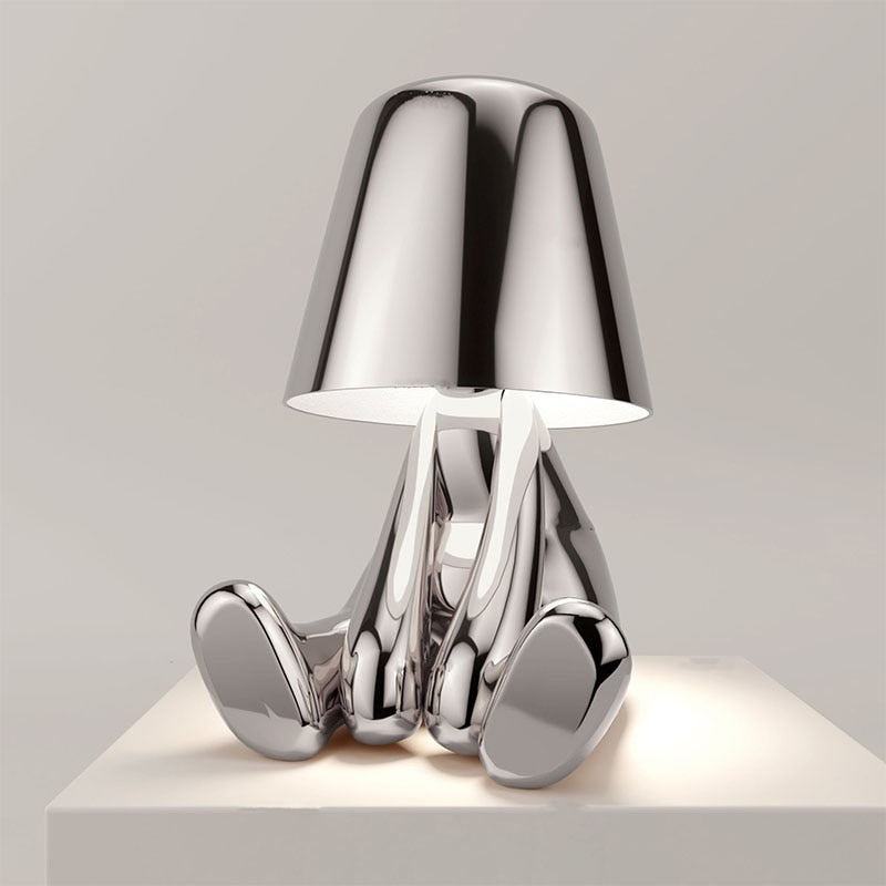 Dimmable Gold & Silver LED Table Lamp