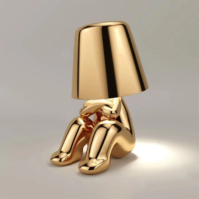 Dimmable Gold & Silver LED Table Lamp