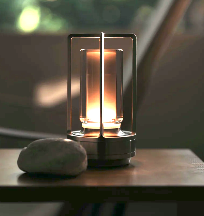 Modern Rechargeable LED Lantern – USB Powered Light for Home & Garden - Atelier Dubois Paris