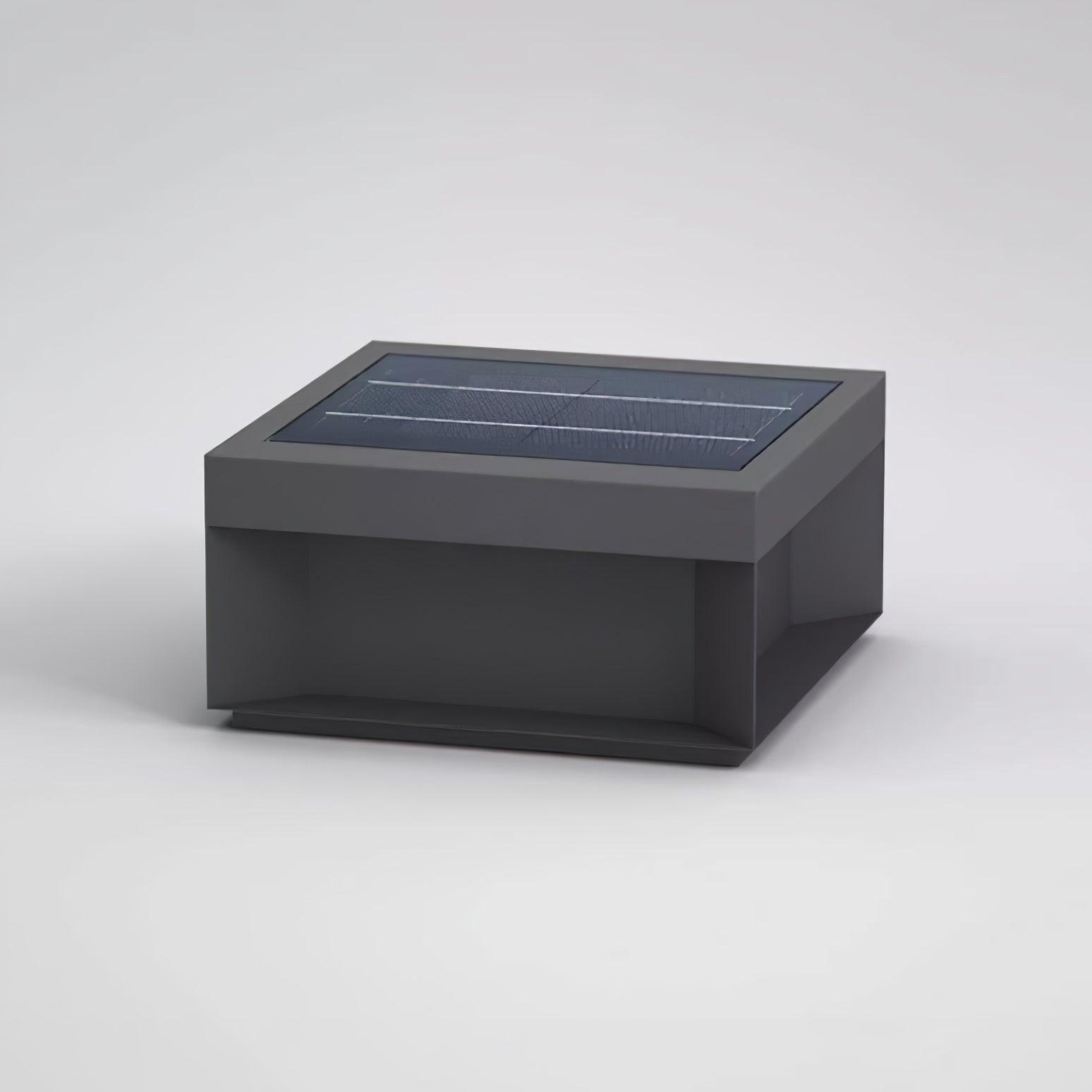 Matte Black Frame Solar Outdoor Post Light