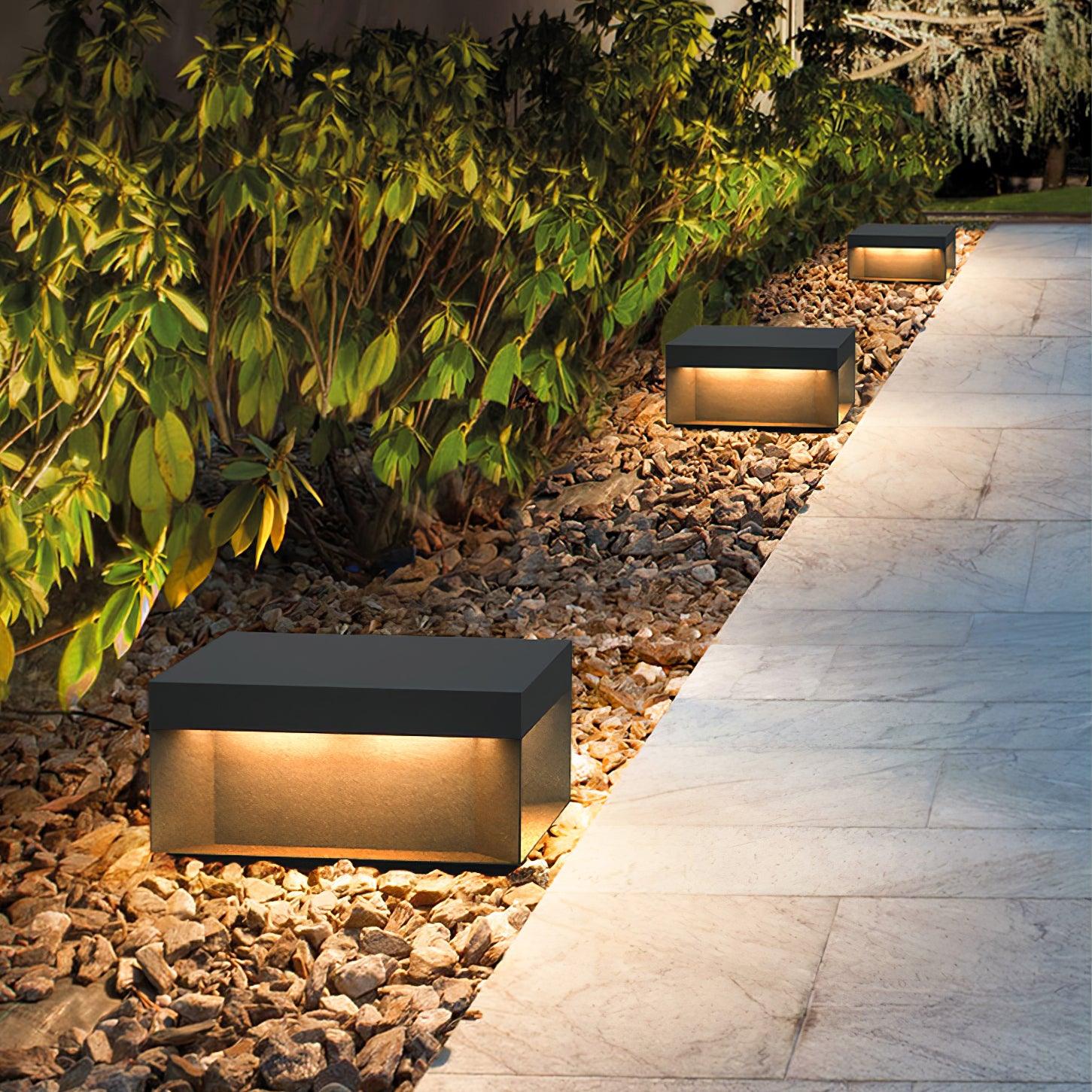 Matte Black Frame Solar Outdoor Post Light