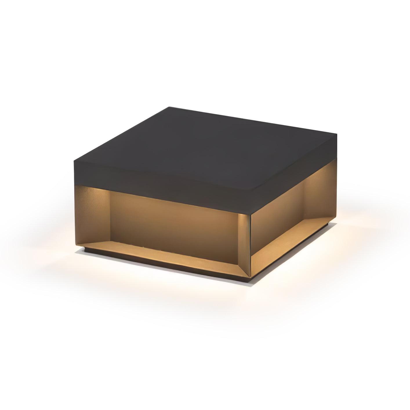 Matte Black Frame Solar Outdoor Post Light