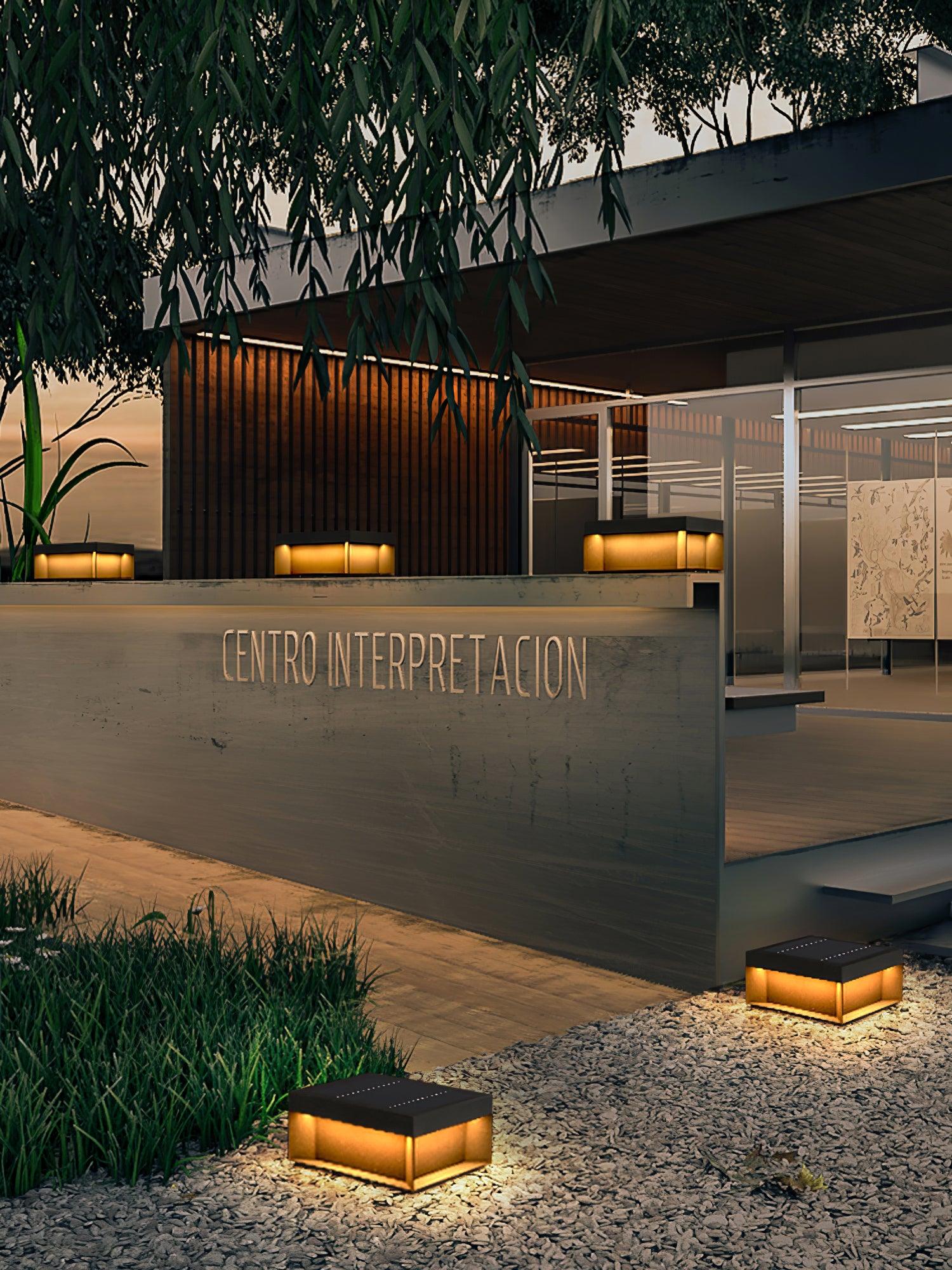 Matte Black Frame Solar Outdoor Post Light