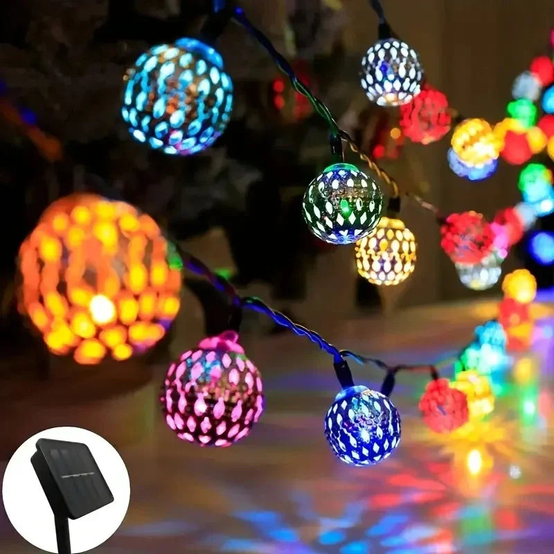 Colour-Changing Moroccan LED Christmas Lights | Multi-Color Garden Lighting