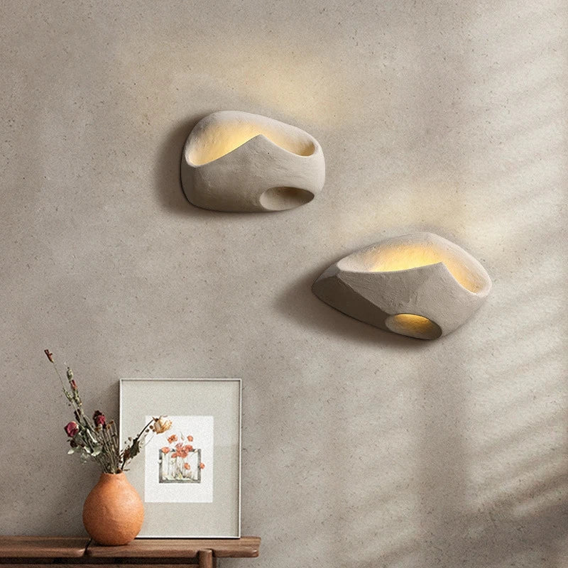 Wabi Sabi Cement Wall Sconce | Minimalist LED Wall Lamp