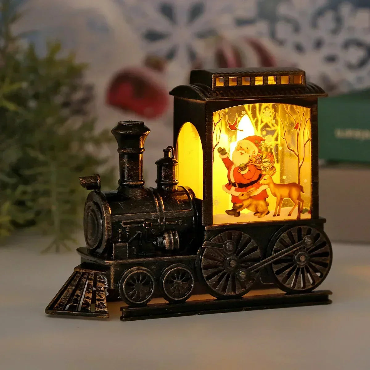 Vintage Style Train Lamp | Charming Christmas Lighting
