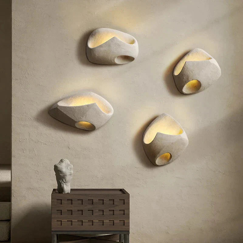 Wabi Sabi Cement Wall Sconce | Minimalist LED Wall Lamp