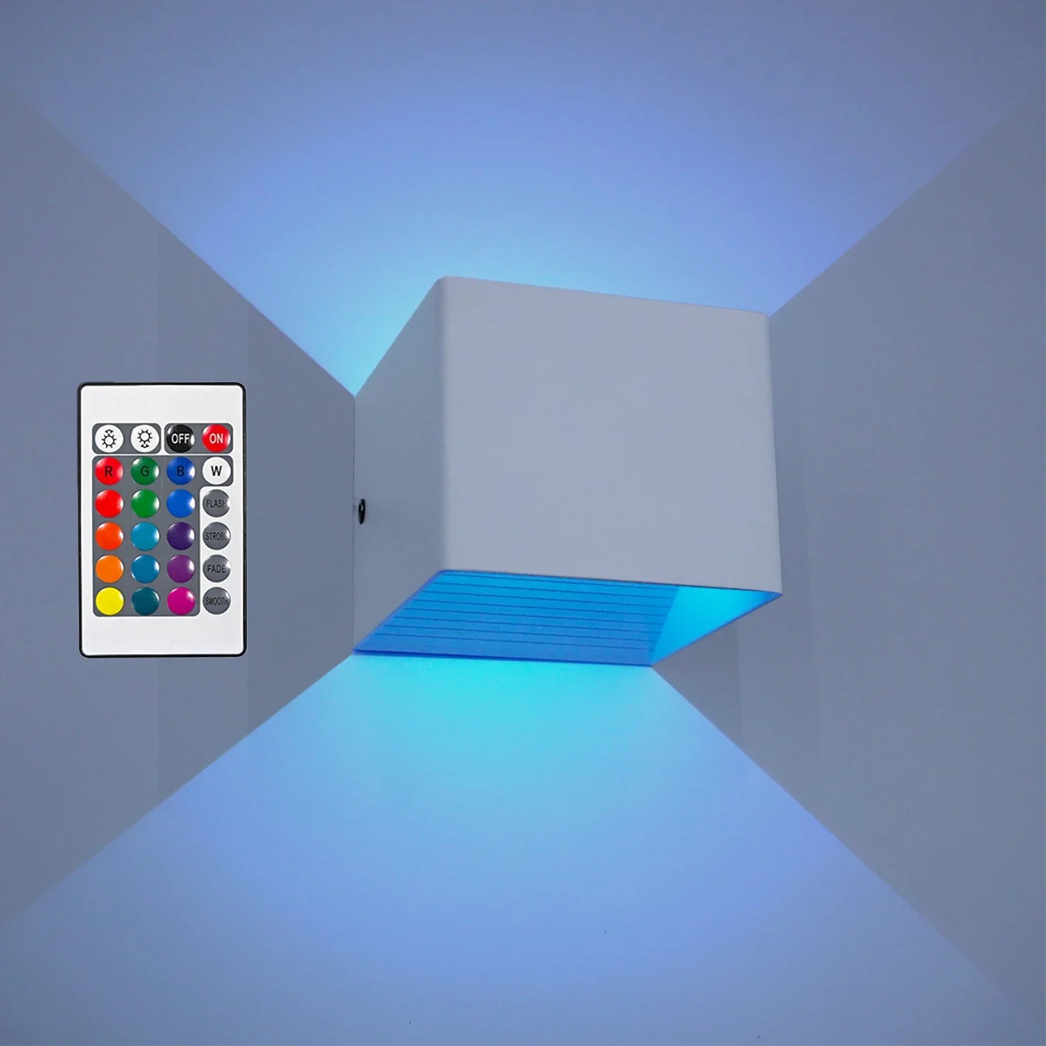 Smart LED Wall Light – Remote-Controlled Modern Fixture