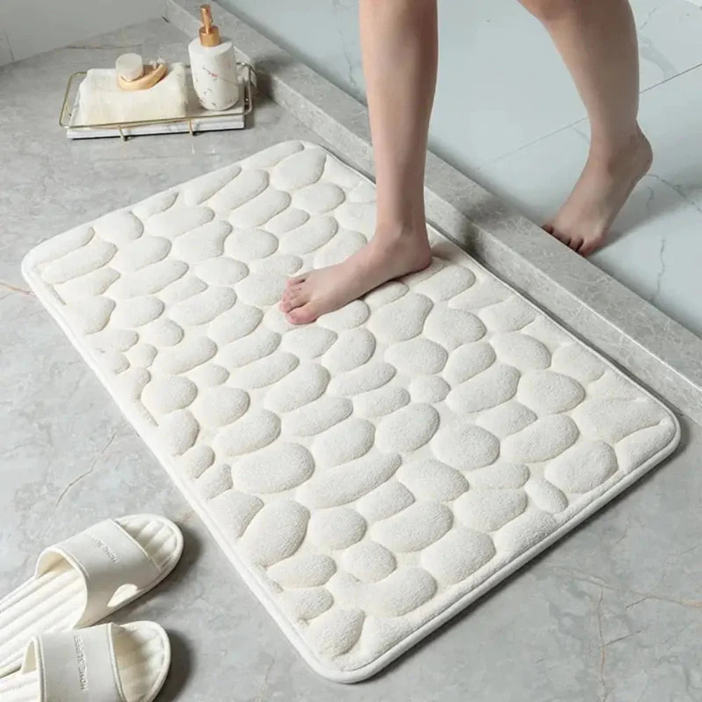 Water-Absorbing Shower Mat with Non-Slip Base
