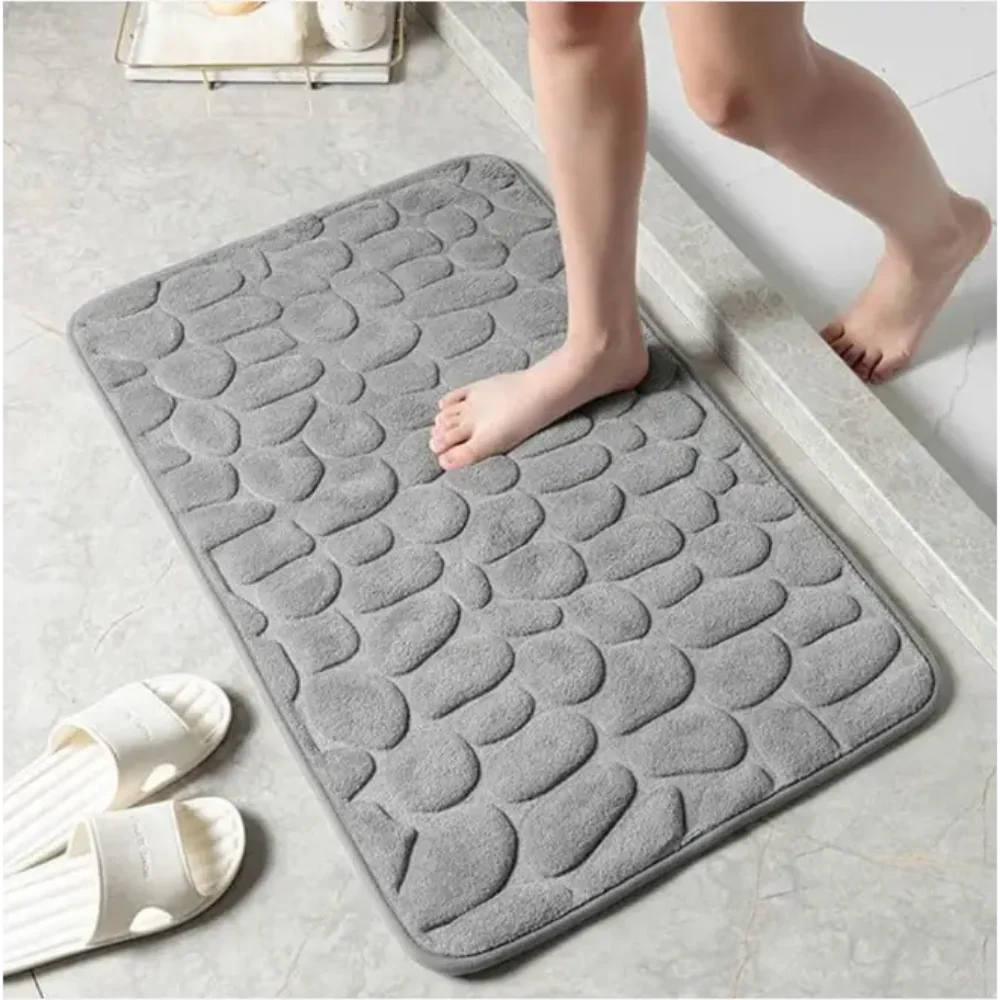 Water-Absorbing Shower Mat with Non-Slip Base