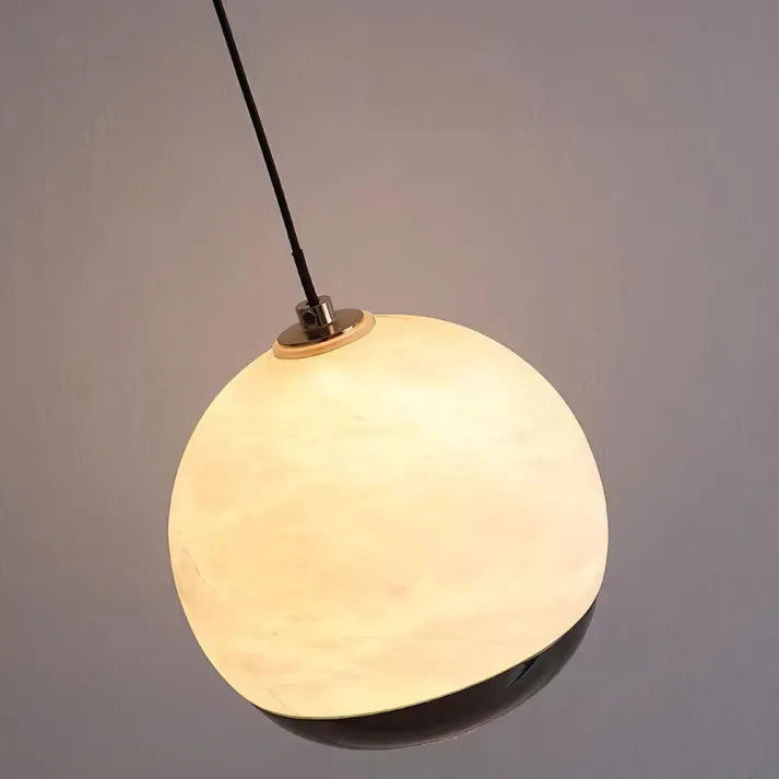 Marble Finish Globe Pendant Light | Nordic-Inspired Ceiling Lamp