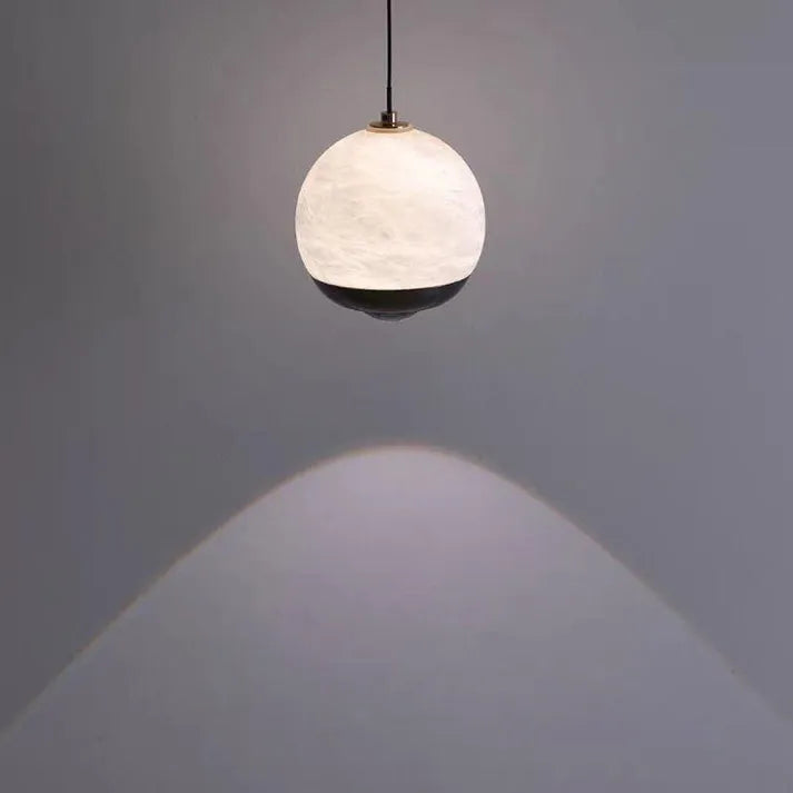 Marble Finish Globe Pendant Light | Nordic-Inspired Ceiling Lamp