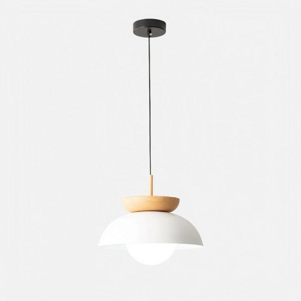 Semi-Wood Scandinavian Pendant Light | Minimalist Hanging Fixture