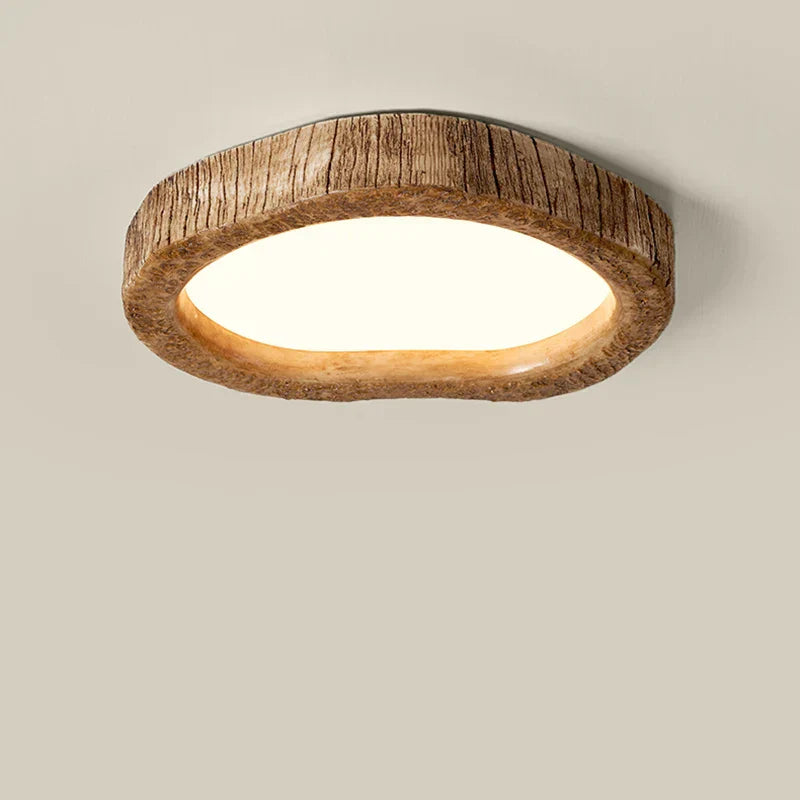LED Ceiling Fixture with Wood Finish – Timeless Rustic Charm