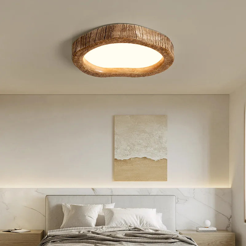 LED Ceiling Fixture with Wood Finish – Timeless Rustic Charm