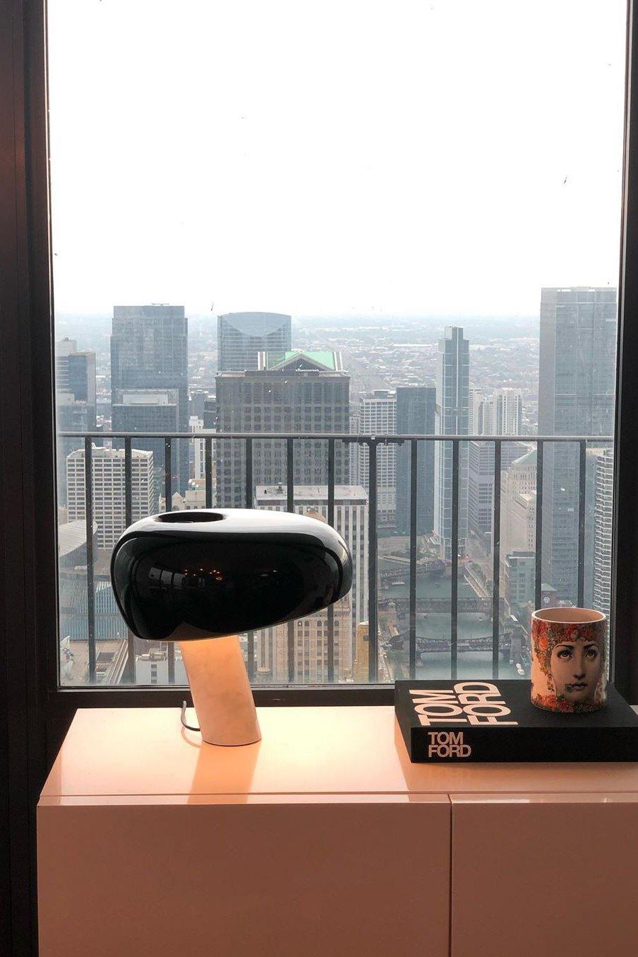 Modern Marble Table Lamp – Dimmable Lighting