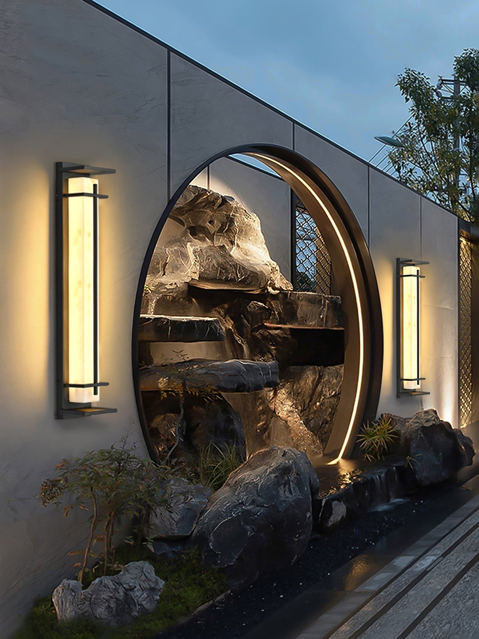 Outdoor Wall Light with Rectangular Frame | Exterior Wall Light