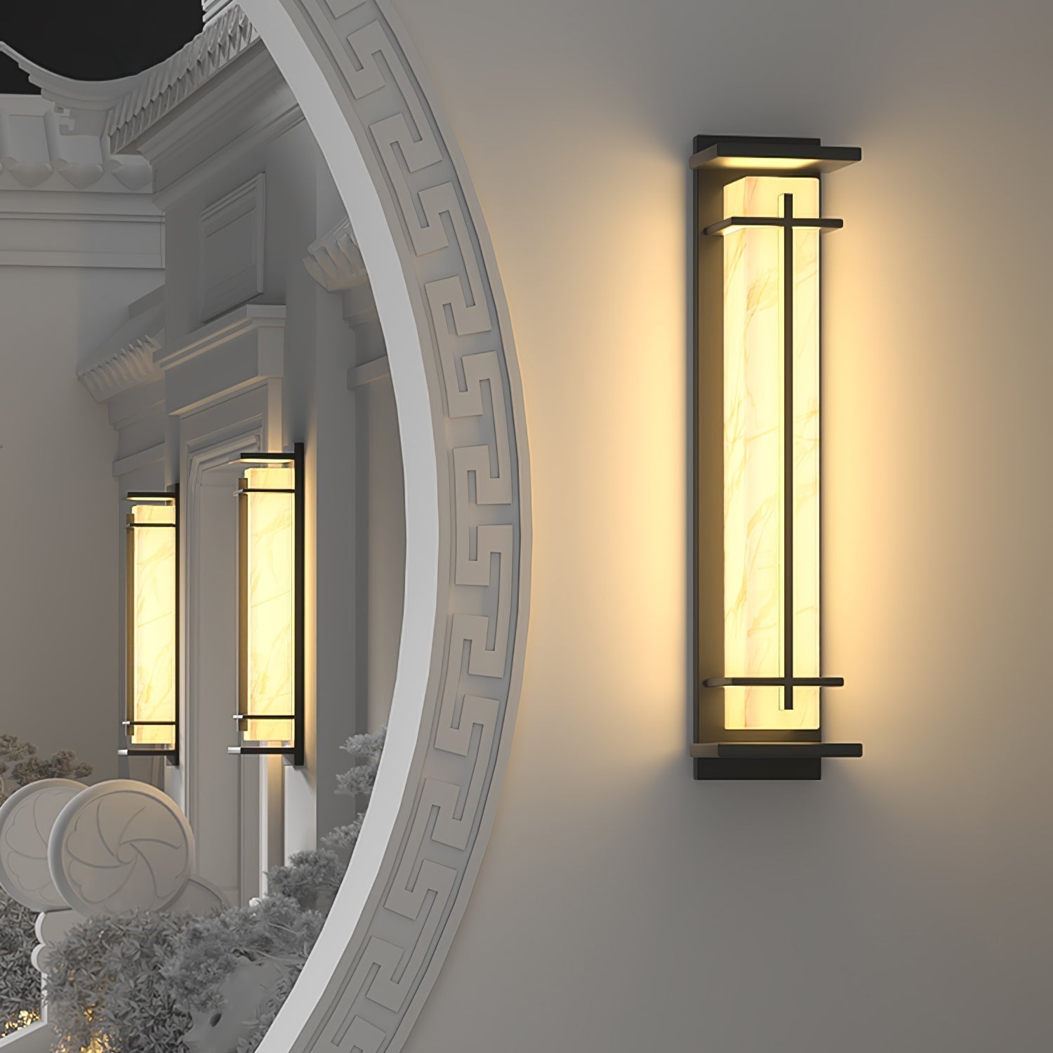 Outdoor Wall Light with Rectangular Frame | Exterior Wall Light