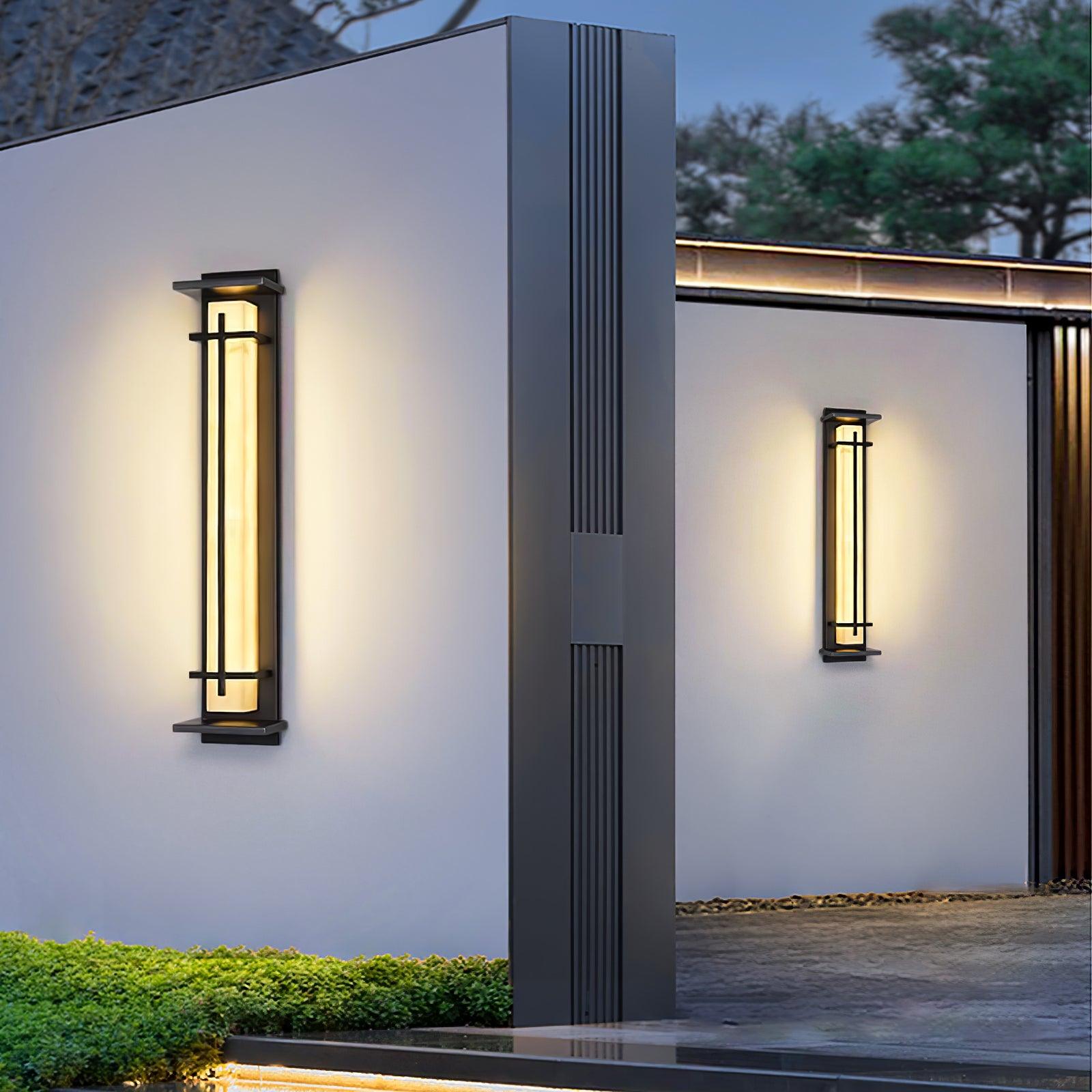 Outdoor Wall Light with Rectangular Frame | Exterior Wall Light