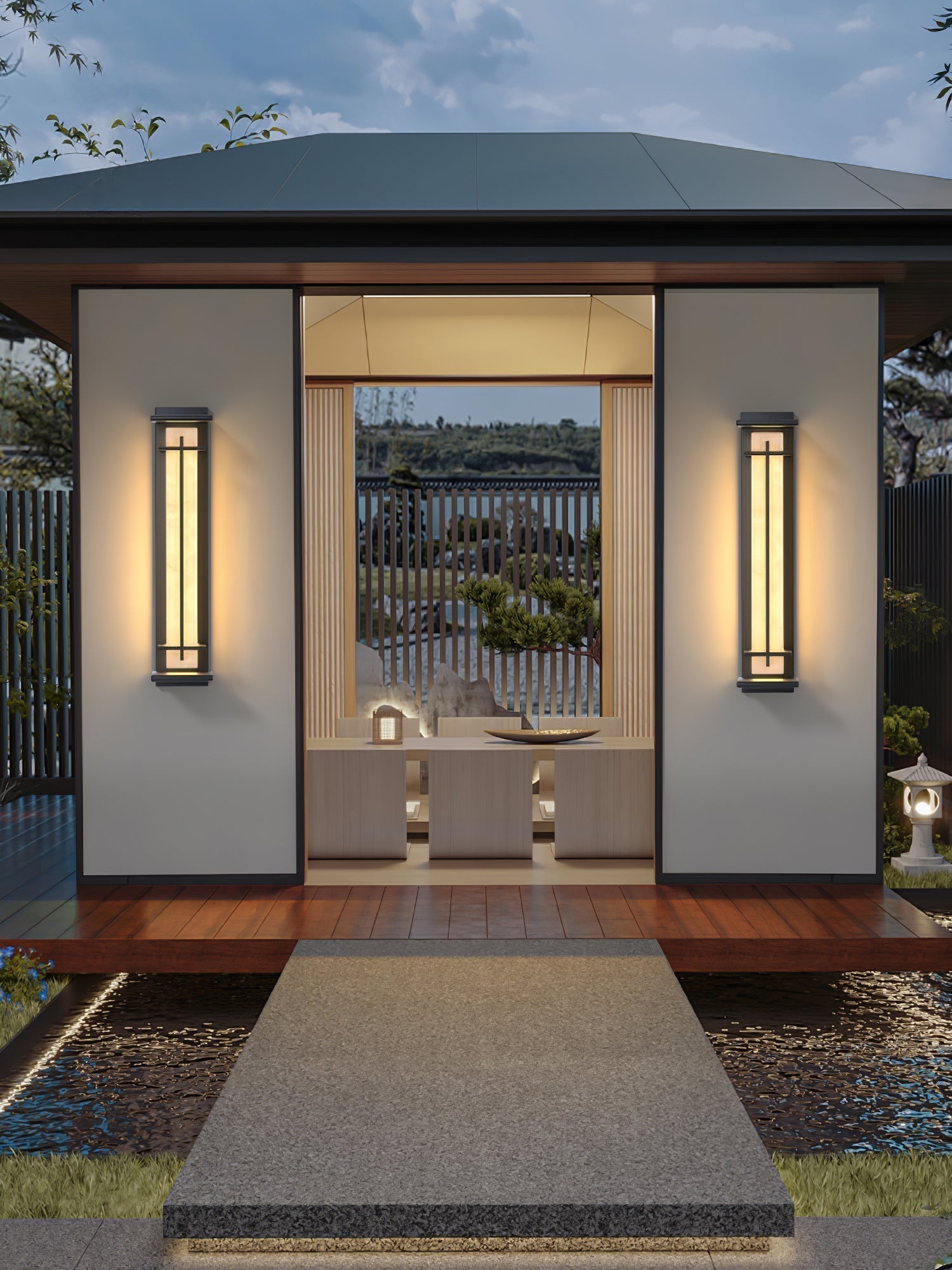 Outdoor Wall Light with Rectangular Frame | Exterior Wall Light