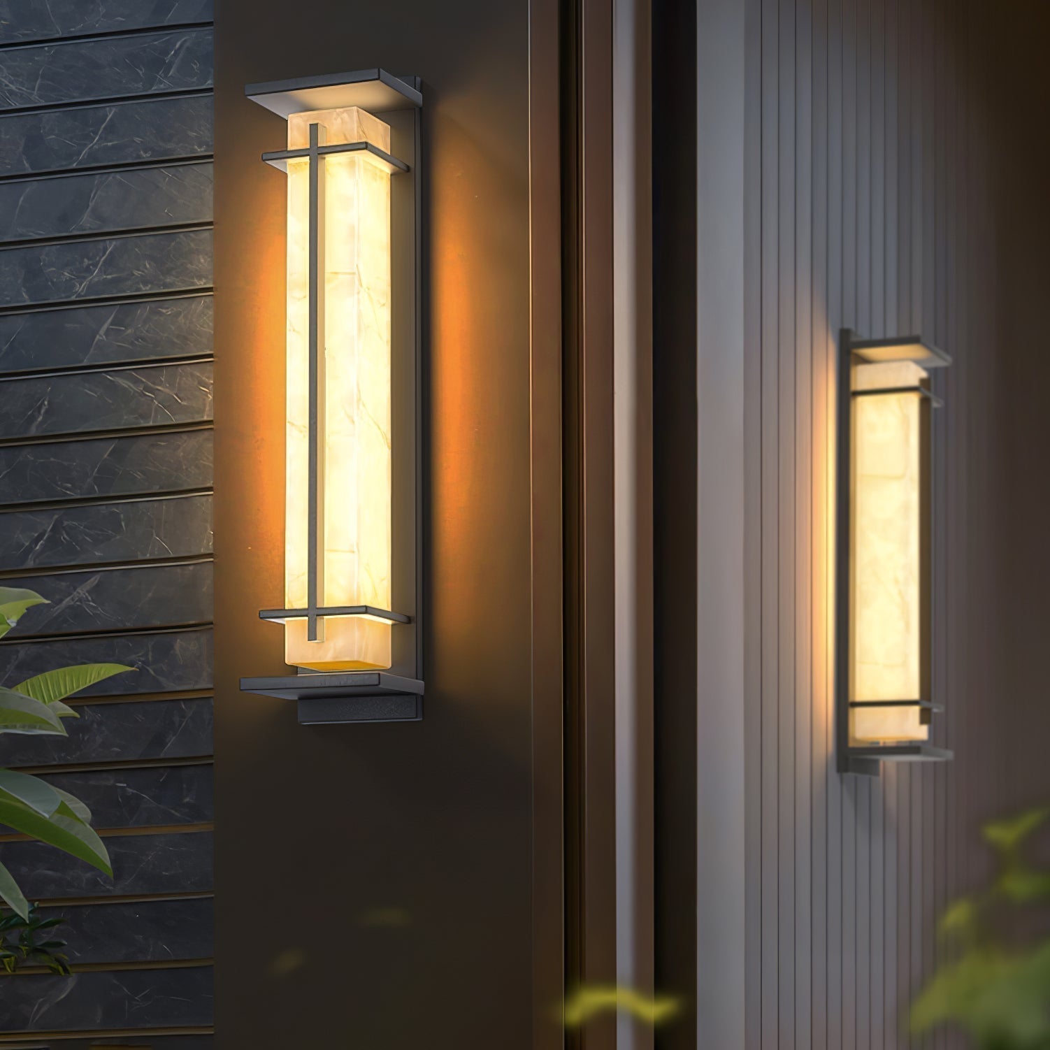 Outdoor Wall Light with Rectangular Frame | Exterior Wall Light