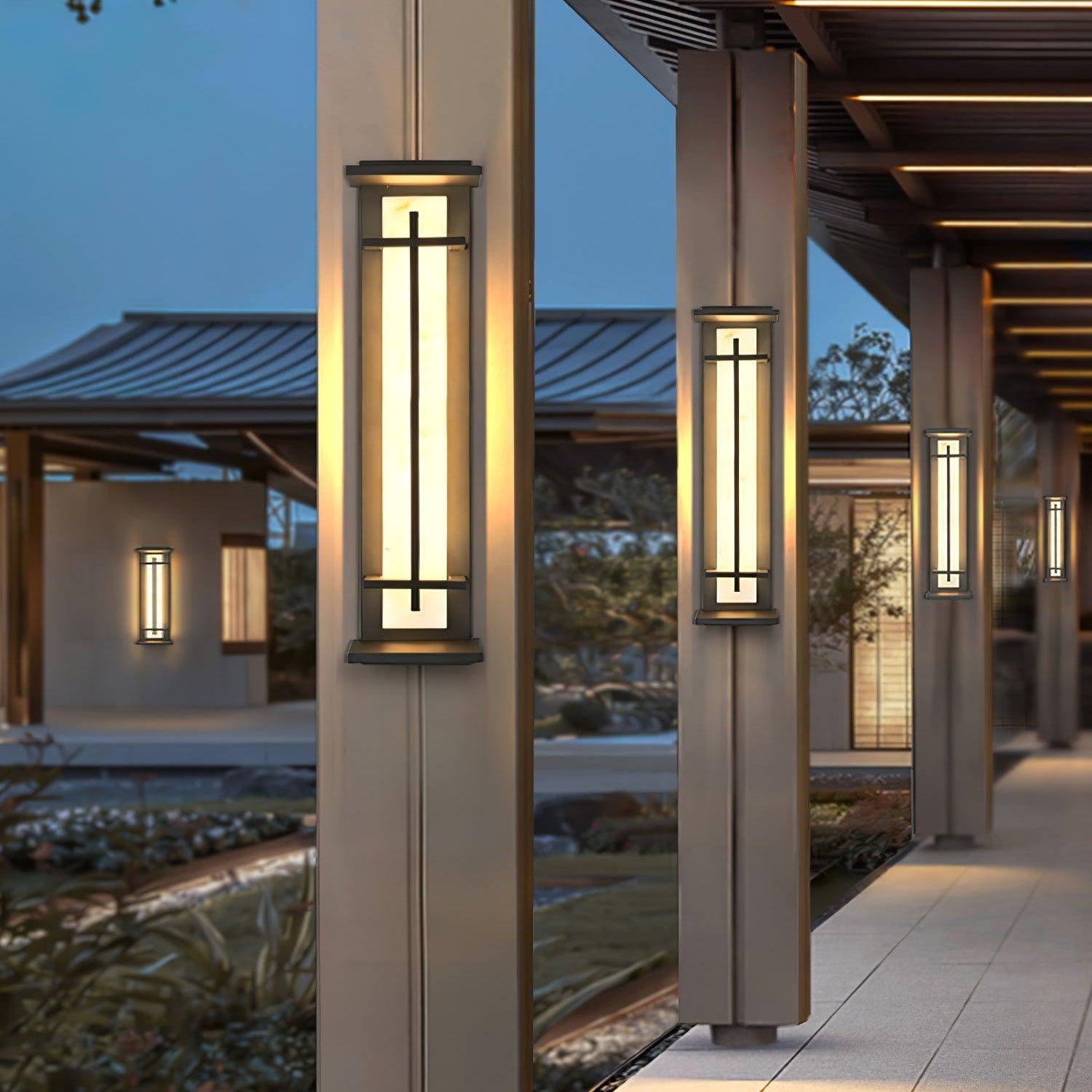 Outdoor Wall Light with Rectangular Frame | Exterior Wall Light