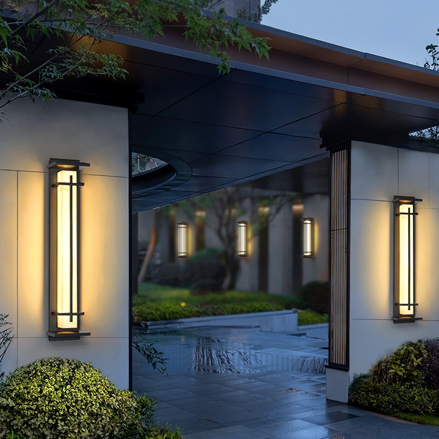 Outdoor Wall Light with Rectangular Frame | Exterior Wall Light