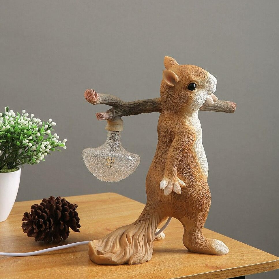 Decorative Squirrel Table Lamp