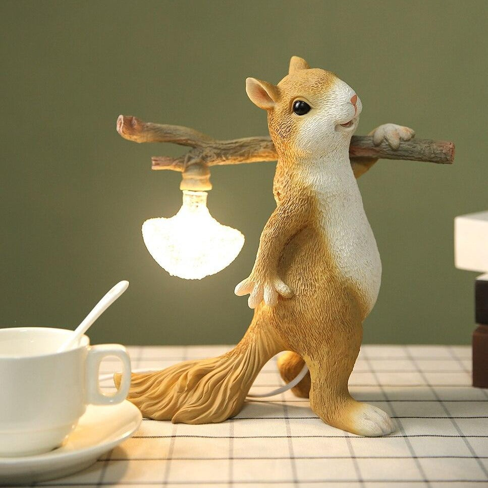 Decorative Squirrel Table Lamp