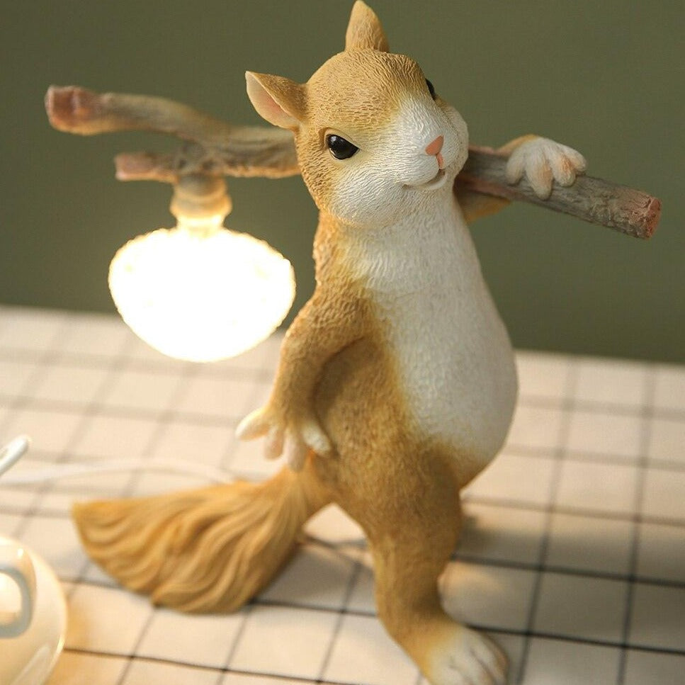 Decorative Squirrel Table Lamp