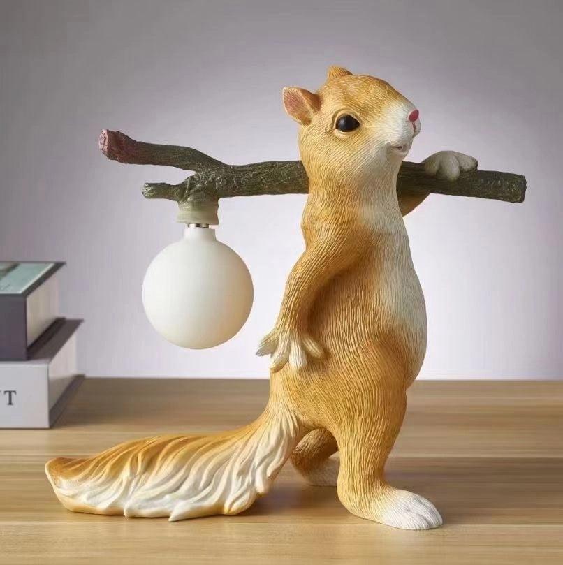 Decorative Squirrel Table Lamp