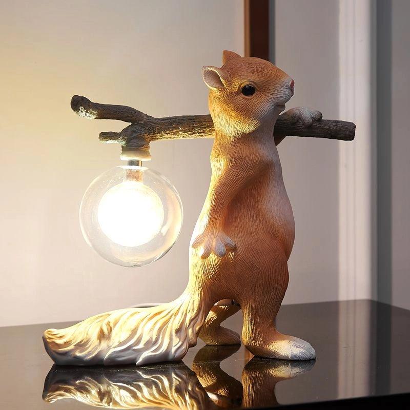 Decorative Squirrel Table Lamp
