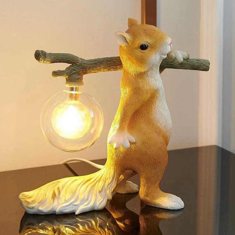 Decorative Squirrel Table Lamp