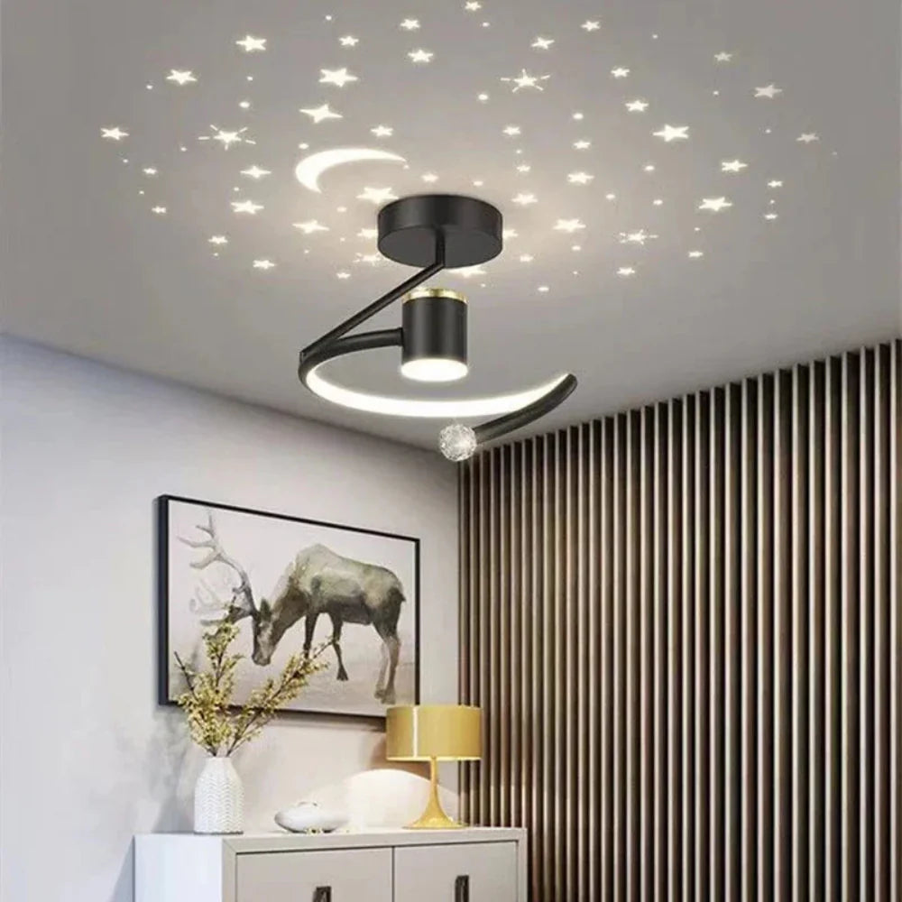 Modern Starry Sky LED Ceiling Lamp – Dimmable and Modern
