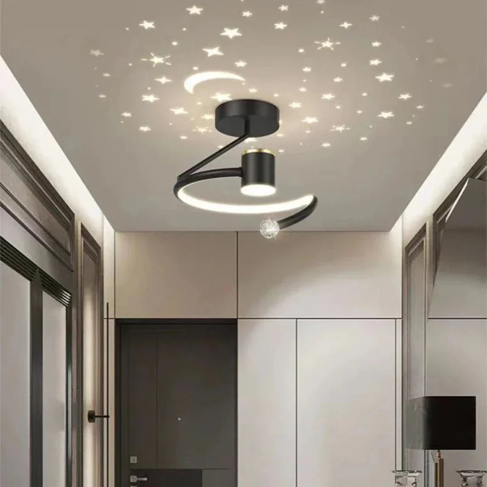 Modern Starry Sky LED Ceiling Lamp – Dimmable and Modern