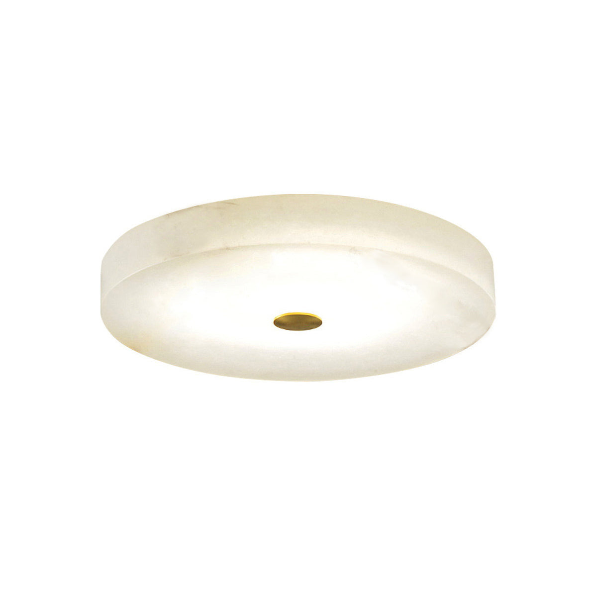 Alabaster Stone Ceiling Lamp – Warm Glow with Brass Accents